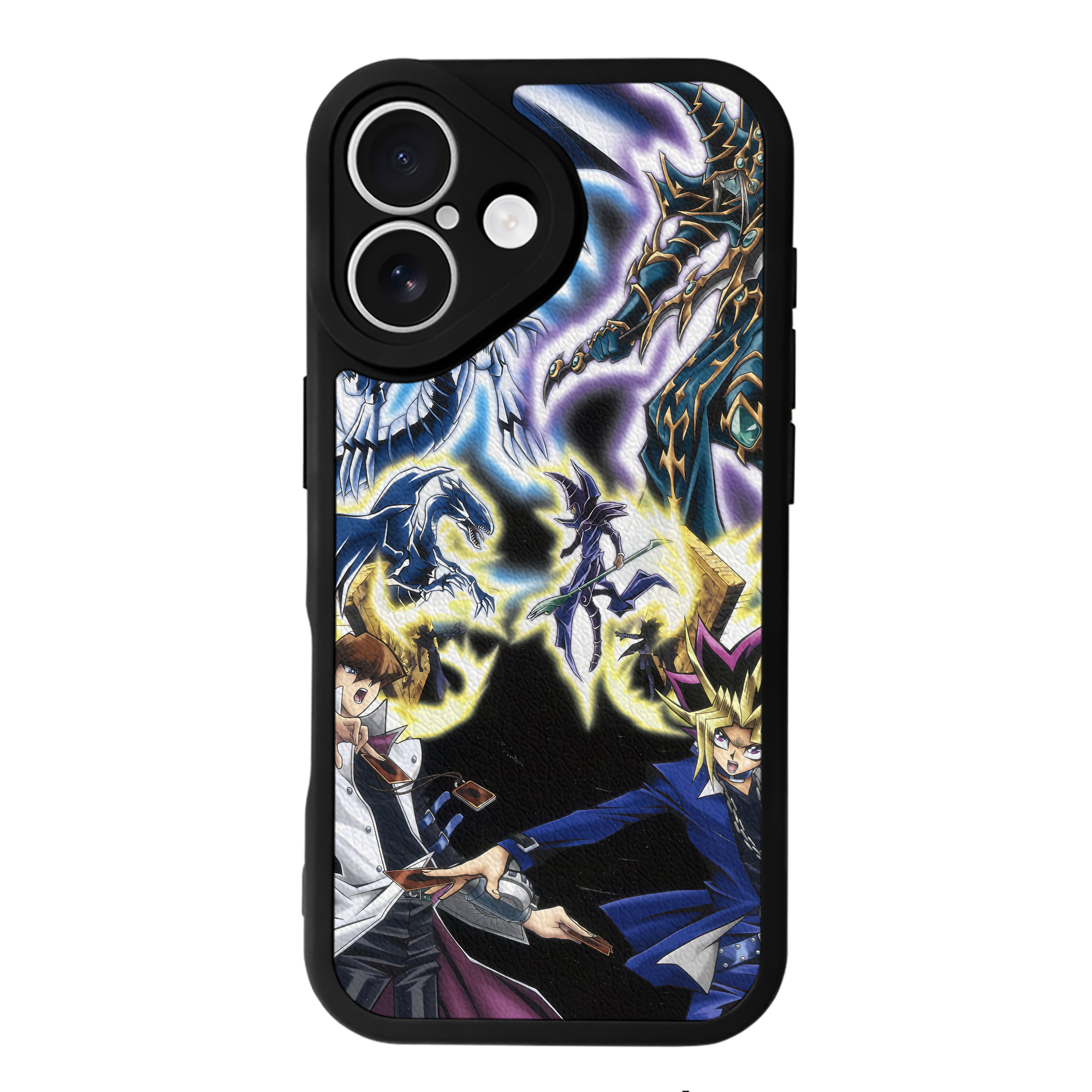 （画像用） 遊☆戯☆王 Yu-Gi-Oh! 【iPhone 16シリーズ対応】シリコンスマホケース（レザー調） 材質：シリコン